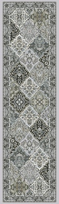 AN28570089696 - Dynamic Rugs - ANCIENT GARDEN - Cream Grey 57008-9696 - 2.2' x 7.7'
