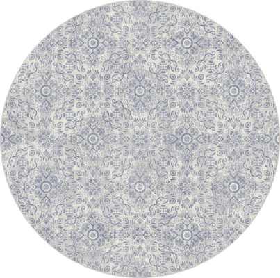 ANR5571629646 - Dynamic Rugs - ANCIENT GARDEN - Silver Grey 57162-9646 - 5.3' Round