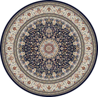 ANR8571193434 - Dynamic Rugs - ANCIENT GARDEN - Blue Ivory 57119-3434 - 7.1' Round
