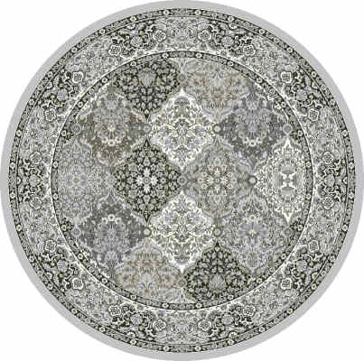 ANR5570089696 - Dynamic Rugs - ANCIENT GARDEN - Cream Grey 57008-9696 - 5.3' Round