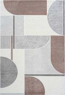PI710460026111 - Dynamic Rugs - POLARIS - Ivory Grey Burgundy 46002-6111 - 6.7' x 9.6'