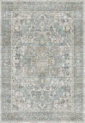 JZ696798885 - Dynamic Rugs - JAZZ - Beige Taupe Blue 6798-885 - 5.3' x 7.7'
