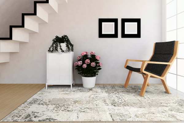 QUARTZ - Ivory Grey 27077-190 - Dynamic Rugs - QUARTZ - Ivory Grey 27077-190