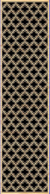 YA282816090 - Dynamic Rugs - YAZD - Black 2816-090 - 2' x 7.7'
