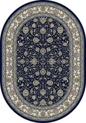 ANOV71057120346 - Dynamic Rugs - ANCIENT GARDEN - Navy 57120-3464 - 6.7' x 9.6' Oval