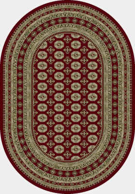 ANOV69571021293 - Dynamic Rugs - ANCIENT GARDEN - Red Beige 57102-1293 - 5.3' x 7.7' Oval