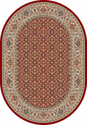 ANOV69570111414 - Dynamic Rugs - ANCIENT GARDEN - Red Ivory 57011-1414 - 5.3' x 7.7' Oval