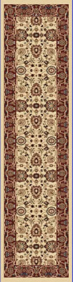 YA282803130 - Dynamic Rugs - YAZD - Cream Red 2803-130 - 2' x 7.7'