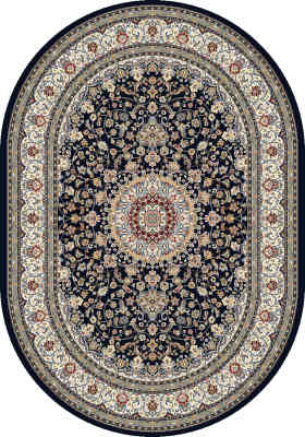 ANOV71057119343 - Dynamic Rugs - ANCIENT GARDEN - Blue Ivory 57119-3434 - 6.7' x 9.6' Oval