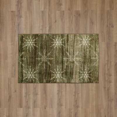 ZW022-A481-024040 - Mohawk Home - Prismatic - Barnwood Snowflakes Driftwood - 2' X 3' 4"