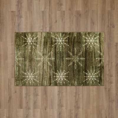 ZW022-A481-030050 - Mohawk Home - Prismatic - Barnwood Snowflakes Driftwood - 2' 6" X 4' 2"