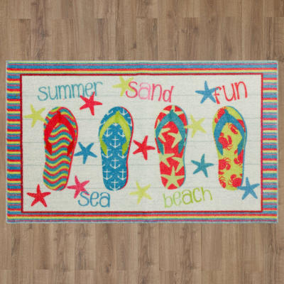 ZW113-A416-030050 - Mohawk Home - Prismatic - Boardwalk Flip Flops Multi - 2' 6" X 4' 2"