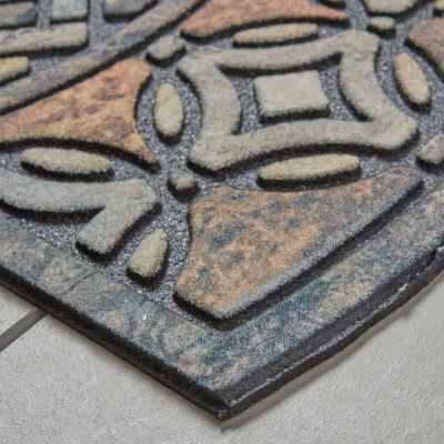 Doorscapes Mat - Deco Tile Slice Brown 4910S-18302 swatch