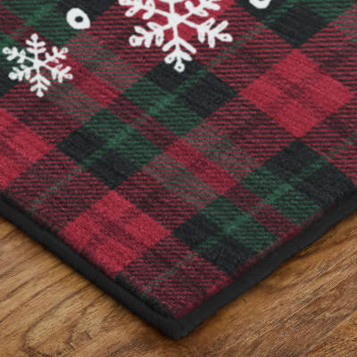 ZW062-A400-024040 - Mohawk Home - Prismatic - Let It Snow Plaid Red - 2' X 3' 4"