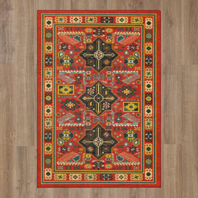 ZL016-A400-090120 - Mohawk Home - Carousel - Makara Red - 7' 6" X 10'