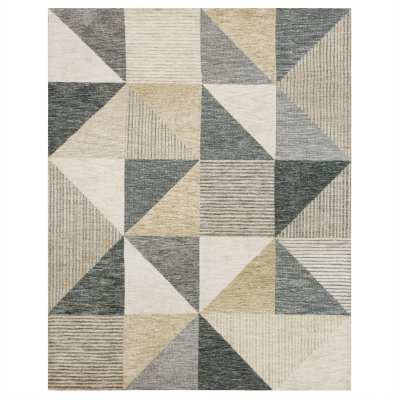 R1147-484-063094 - Drew & Jonathan Home by Karastan - Bowen - Oblique Tan - 5' 3" X 7' 10"