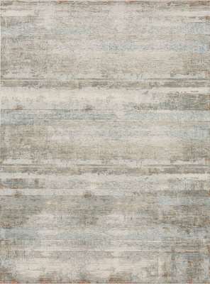 R1040-9601-079112 - Karastan - Solitude - Silk Road Cream Dark Grey - 6' 7" X 9' 4"