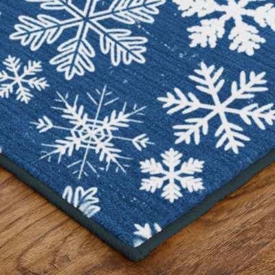 ZW052-A439-030050 - Mohawk Home - Prismatic - Snowflakes Blue - 2' 6" X 4' 2"