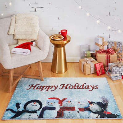 Prismatic - Snowmen Cheer Multi ZW002-A416 - Mohawk Home - Prismatic - Snowmen Cheer Multi ZW002