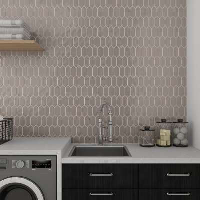 MY9225PICKMS1P2 - Daltile - Mythology - Harmonia - 11 x 12 - Picket Mosaic - Undulated