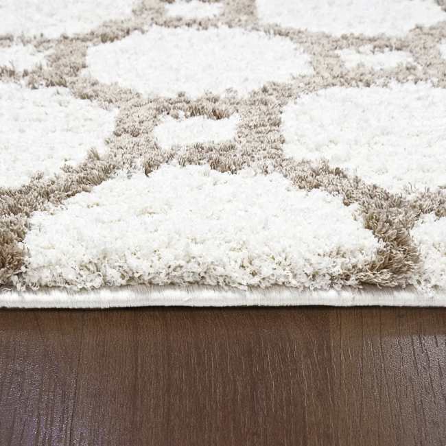 SI695903110 - Dynamic Rugs - SILKY SHAG - White 5903-110 - 5.3' x 7.7'