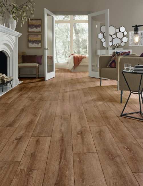 RST8-28303 Blacksmith Oak Flame - Mannington - Restoration Collection Wide Plank - Blacksmith Oak Flame