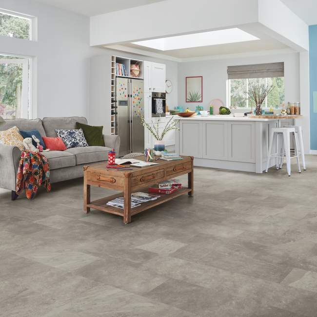 SCB-ST16 - Karndean - Knight Tile Rigid Core - Grey Riven Slate