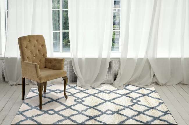 NT696361159 - Dynamic Rugs - NITRO LUX - Ivory Blue 6361-159 - 5.3' x 7.7'