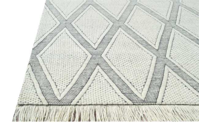 LF582121190 - Dynamic Rugs - LOLA - Ivory Charcoal 2121-190 - 5' x 8'