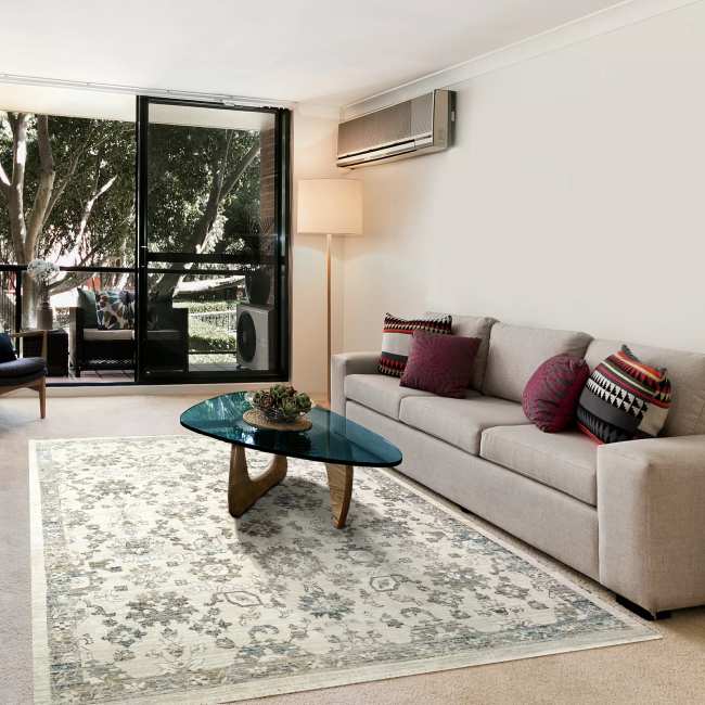 REFINE - Cream Grey Blue 4634-895 - Dynamic Rugs - REFINE - Cream Grey Blue 4634-895