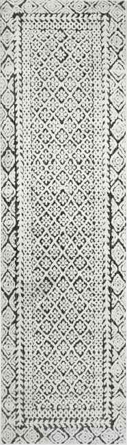 LT288148190 - Dynamic Rugs - LOTUS - Ivory Charcoal 8148-190 - 2.2' x 7.7'