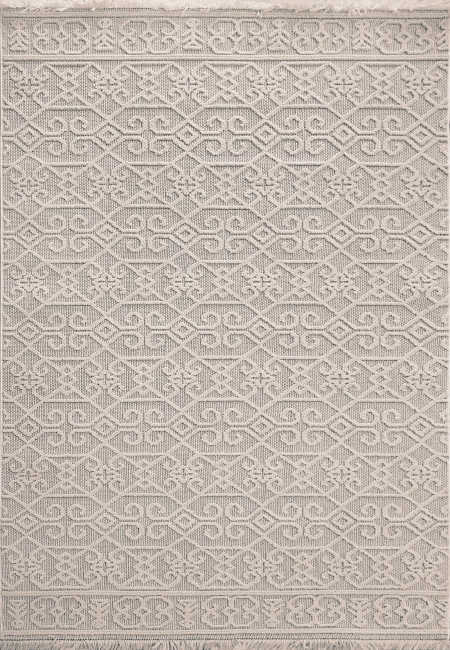 SV583609109 - Dynamic Rugs - SEVILLE - Ivory Soft Grey 3609-109 - 5' x 7'