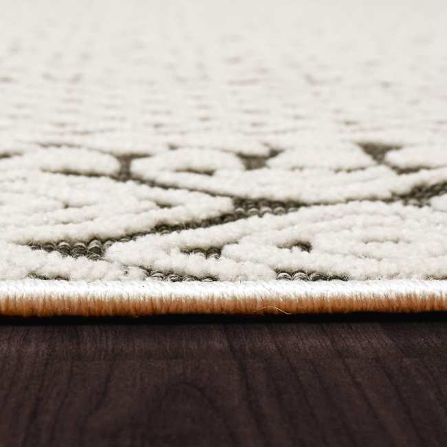 LT698148190 - Dynamic Rugs - LOTUS - Ivory Charcoal 8148-190 - 5' x 7'