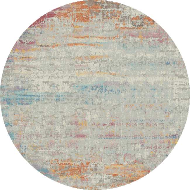 MZ58456130 - Dynamic Rugs - MOOD - Ivory Red 8456-130 - 5' Round