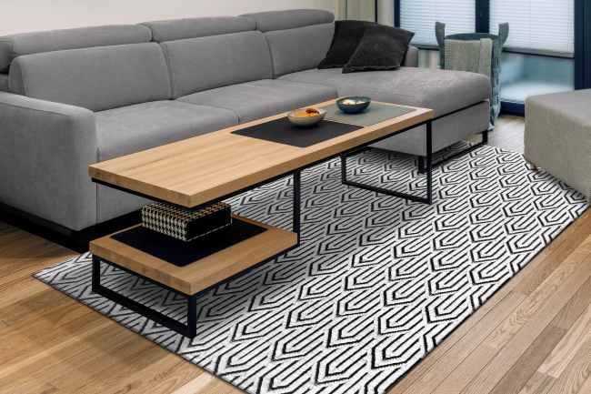 SL587404190 - Dynamic Rugs - SOUL - Ivory Charcoal 7404-190 - 5' x 8'