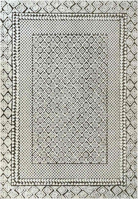LT9128148190 - Dynamic Rugs - LOTUS - Ivory Charcoal 8148-190 - 7.1' x 10.1'