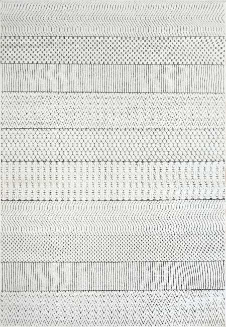 LT698140190 - Dynamic Rugs - LOTUS - Ivory Grey 8140-190 - 5' x 7'