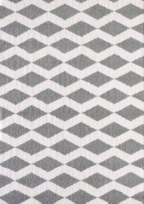 SI695904119 - Dynamic Rugs - SILKY SHAG - White Silver 5904-119 - 5.3' x 7.7'