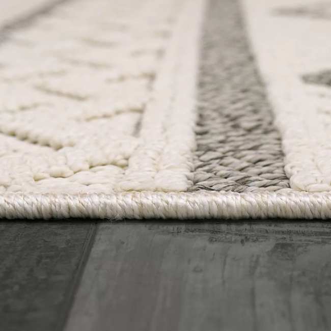 SV583612809 - Dynamic Rugs - SEVILLE - Beige Dark Grey 3612-809 - 5' x 7'