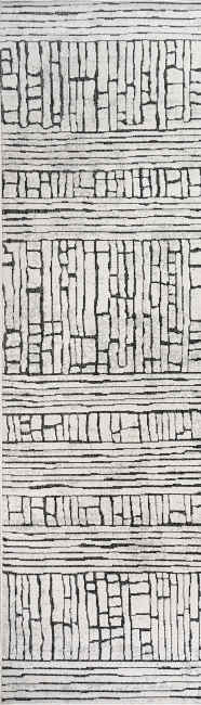LT288143190 - Dynamic Rugs - LOTUS - Ivory Grey 8143-190 - 2.2' x 7.7'