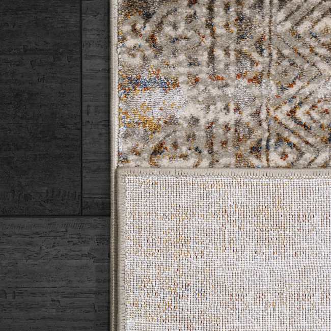 GD691361915 - Dynamic Rugs - GOLD - Grey Ivory Navy 1361-915 - 5.3' x 7.7'