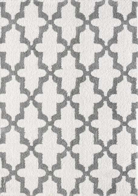 SI245906110 - Dynamic Rugs - SILKY SHAG - White Silver 5906-110 - 2' x 3.3'