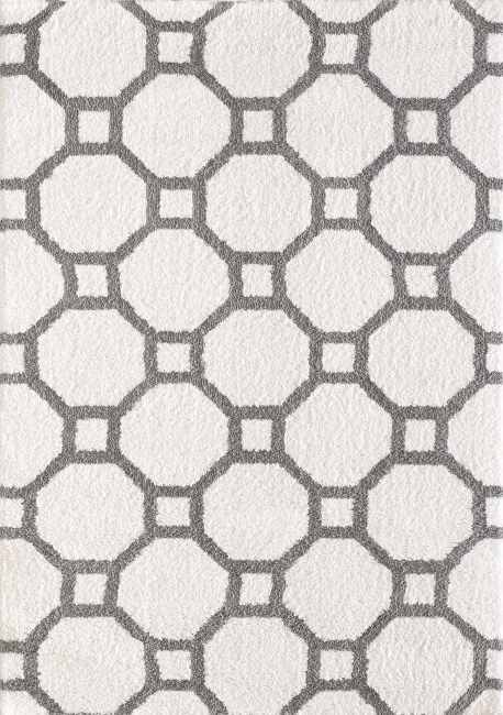 SI245903119 - Dynamic Rugs - SILKY SHAG - White Silver 5903-119 - 2' x 3.3'