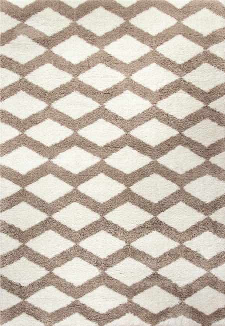 SI10145904111 - Dynamic Rugs - SILKY SHAG - White 5904-111 - 9' x 12.1'