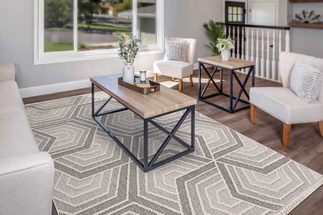 SV9123611190 - Dynamic Rugs - SEVILLE - Ivory Grey 3611-190 - 7.1' x 10'