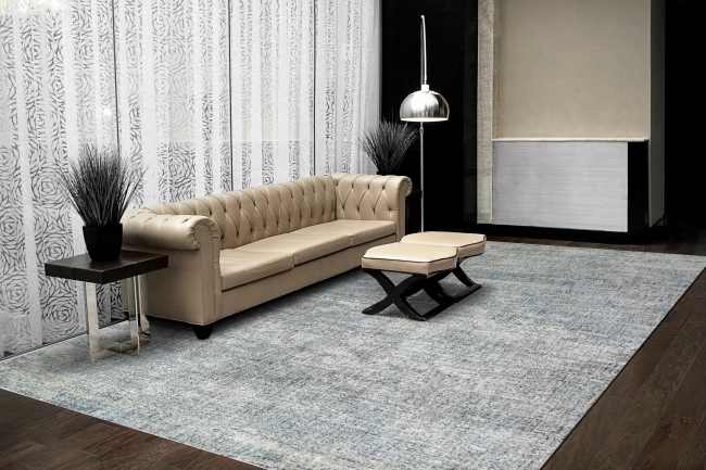 VX463574958 - Dynamic Rugs - SAVOY - Silver Blue Beige 3574-958 - 3.11' x 5.7'