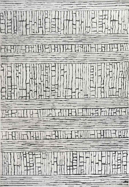 LT358143190 - Dynamic Rugs - LOTUS - Ivory Grey 8143-190 - 2.7' x 5'