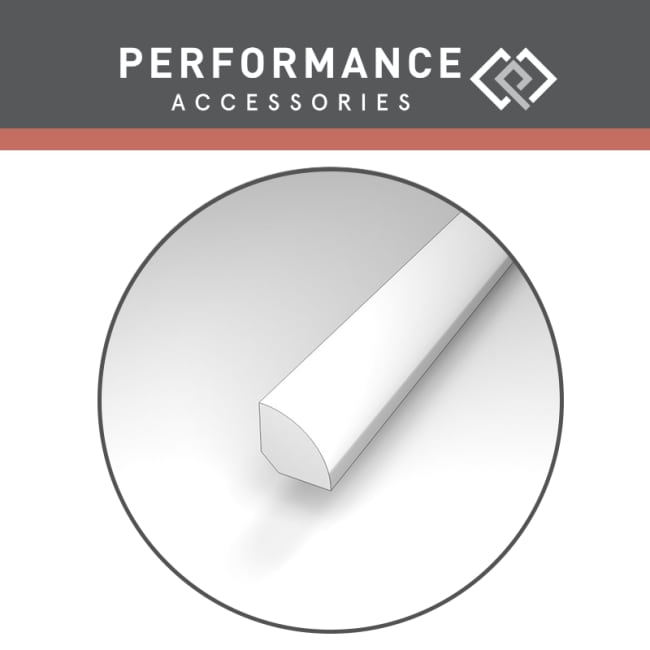 VQND-WHITE - Mohawk's Performance Accessories - White Vinyl Quarter Round - VQND-WHITE