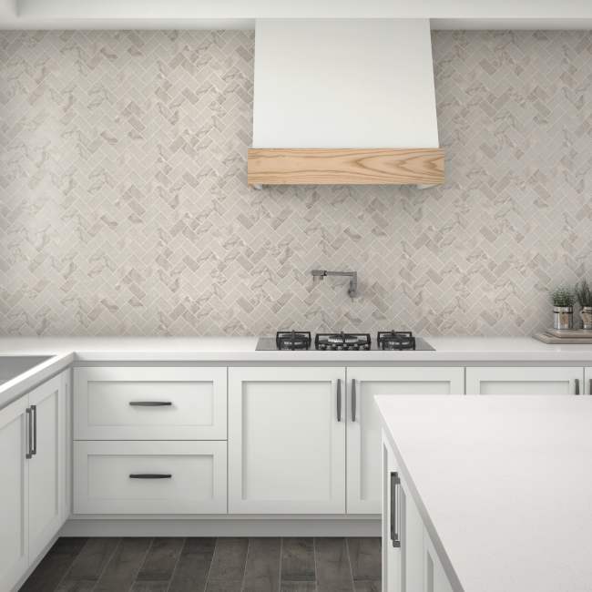 AR4224HERRMS1P2 - Daltile - Archaia - Province Grey - 2 x 4 - Herringbone Mosaic