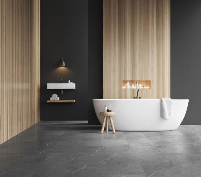 S1119-D1922 - TRUCOR - Tile with CGT - Emperador Carbon